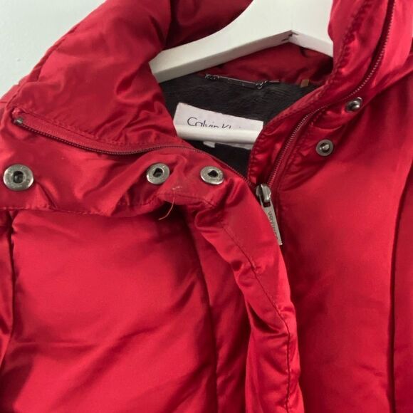 Calvin Klein Puffer Red Jacket - Picture 6 of 12
